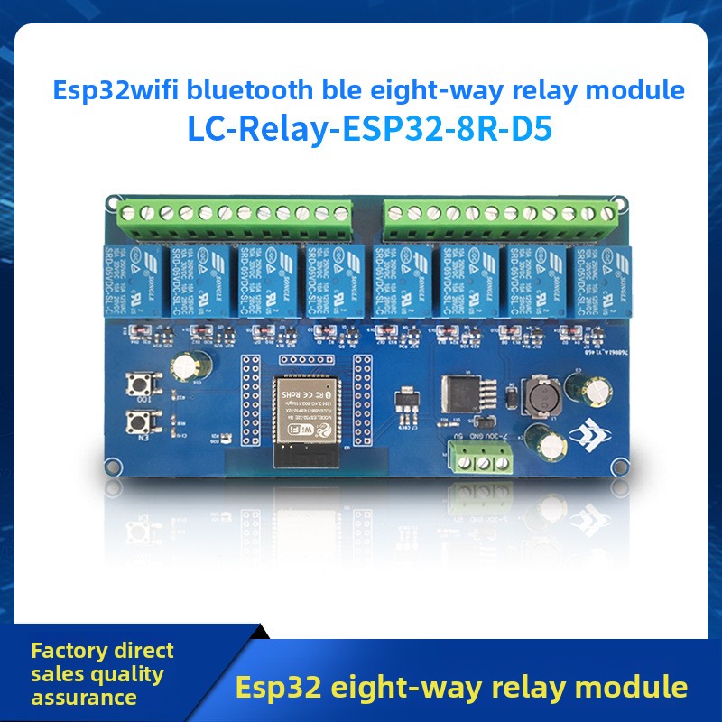 Relay 8 Channel Board - Scheda di sviluppo ESP32 DC5-30V, modulo