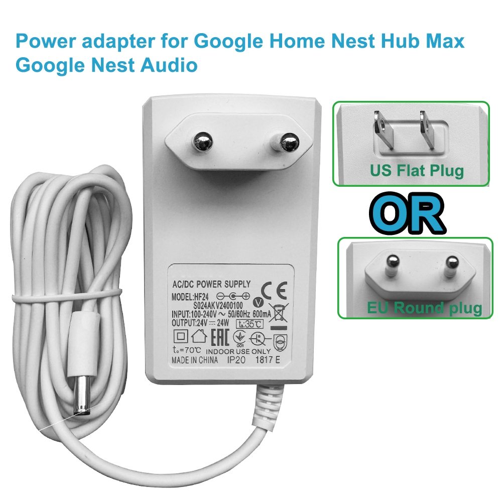 Google Speaker Nest Hub - Alimentatore 24V per Google Home Nest