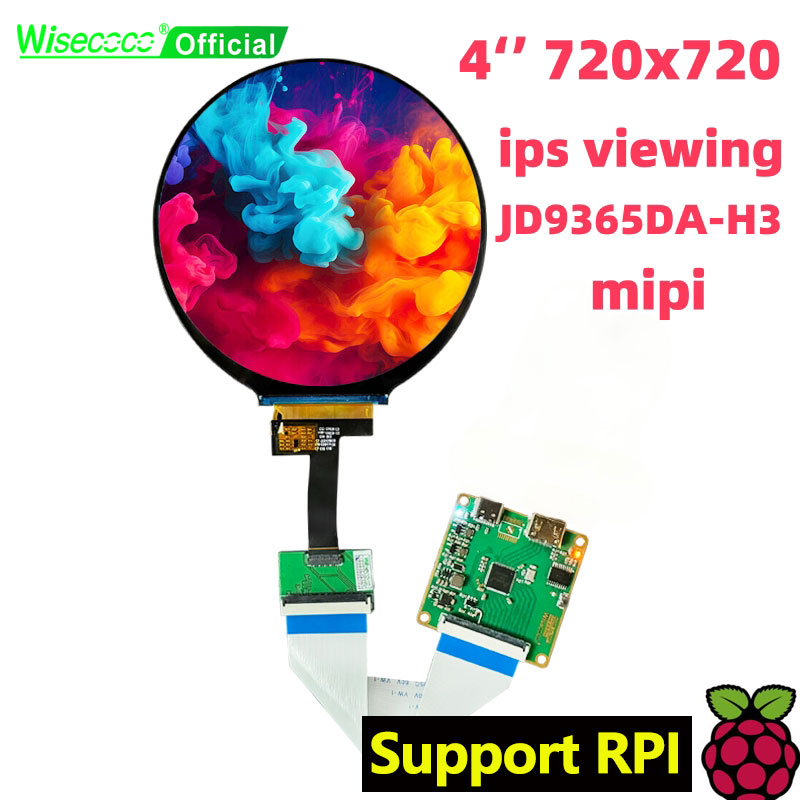 Home Automation Raspberry Pi - Wisecoco Display LCD rotondo da 4