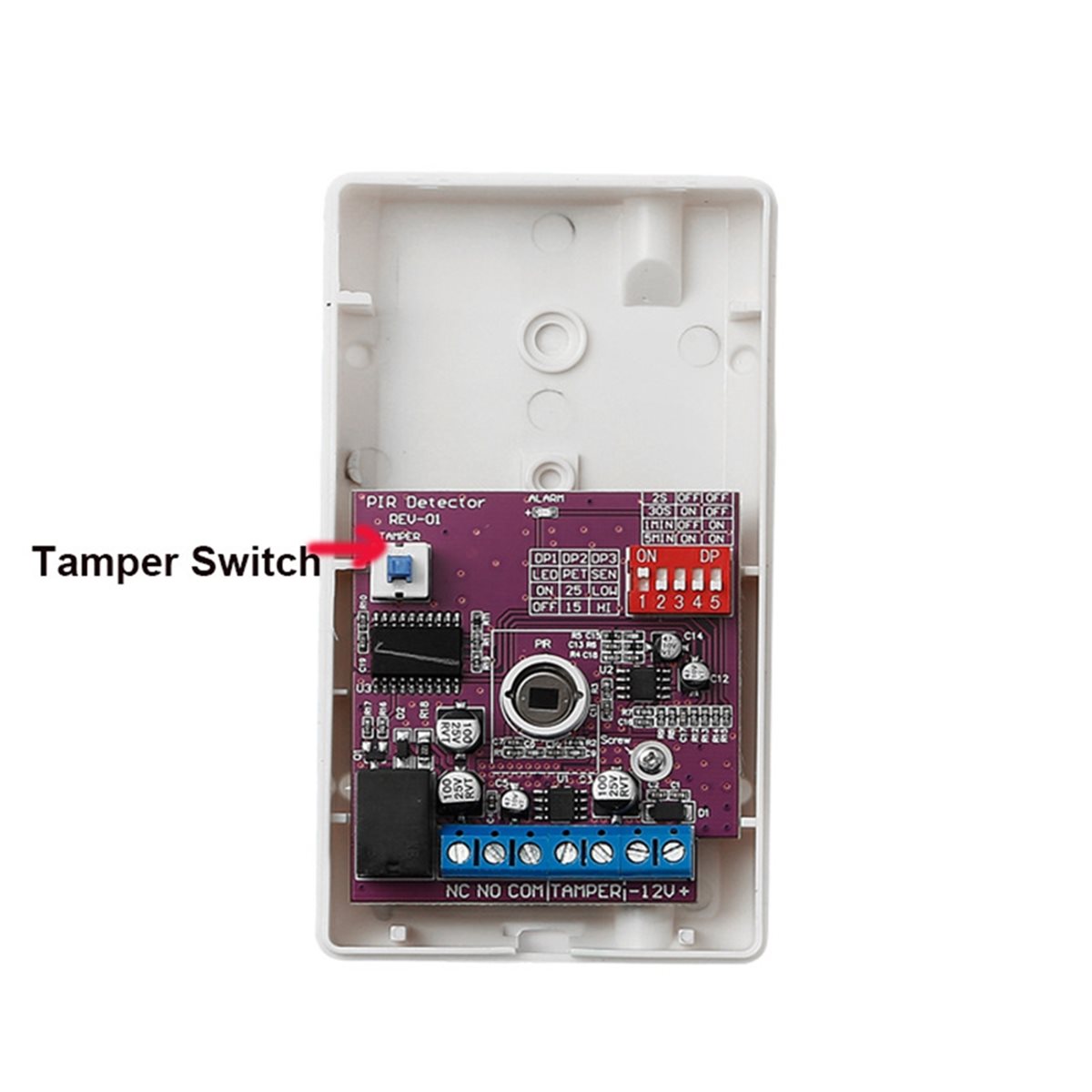 Motion Sensor Pir Wired - Rilevatore di Movimento Passivo Cablato AA80