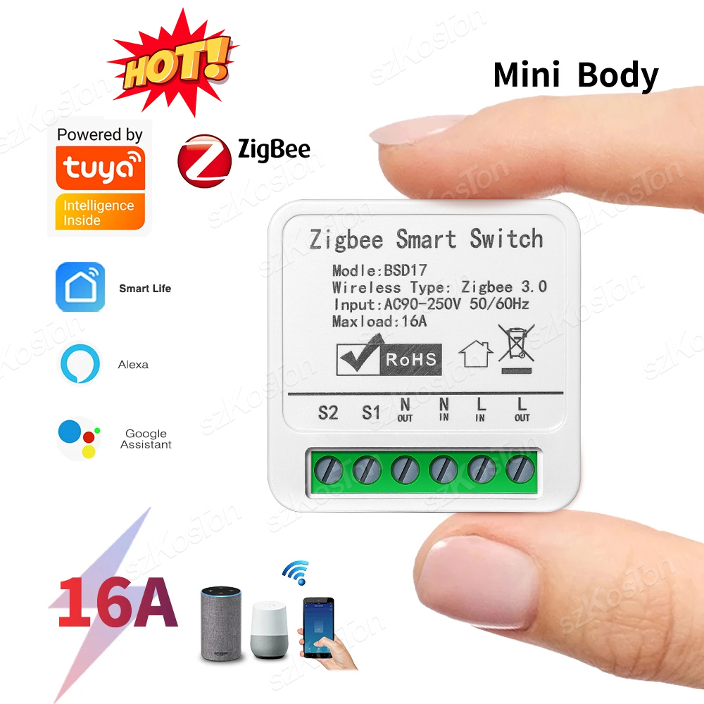 Diy Home Automation Hub - 16A Tuya ZigBee Modulo Smart Switch