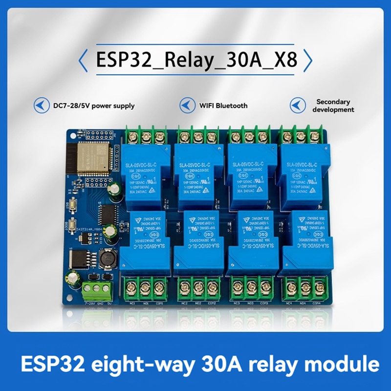 Modulo relè a 8 canali 30A DC7 - Relay 8 Channel Board recensione e prezzo