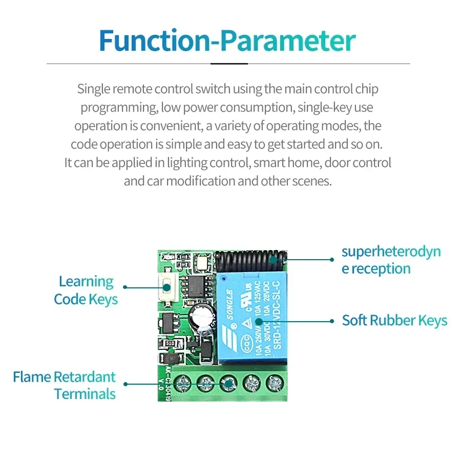 DC 12V Telecomando Smart Switc - 433Mhz Receiver Module recensione e prezzo